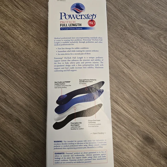 ProTech Full Length Orthotic Supports - Black and Blue - Picture 7 of 9